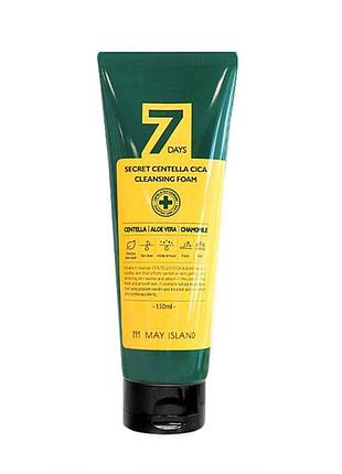 Пінка для проблемної шкіри з центеллою may island 7days secret centella cica cleansing foam 150ml