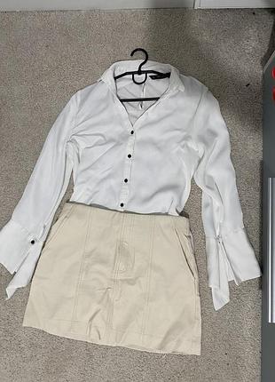 Комплект zara блуза юбка пиджак