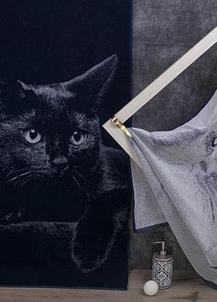 Полотенце банное махровое 67*150 см тм речицкий текстиль беларусь кот