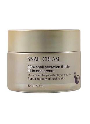 Уцінка. крем mooyam з муцином равлика 92% та гіалуроновою кислотою, для боротьби з сухістю та лущенням, 50g