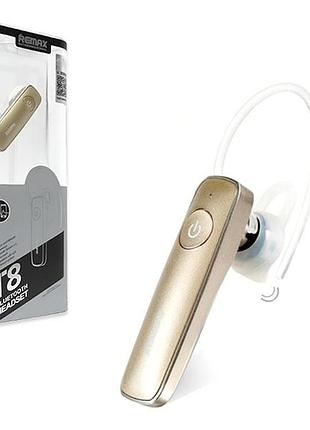 Bluetooth гарнитура наушник remax rb-t8 золотая