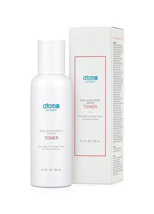 Тонер для обличчя atomy acne clear toner , проти прищів та акне