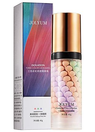 База під макіяж для обличчя триколірна jolyum isolation three color grooming 40 мл