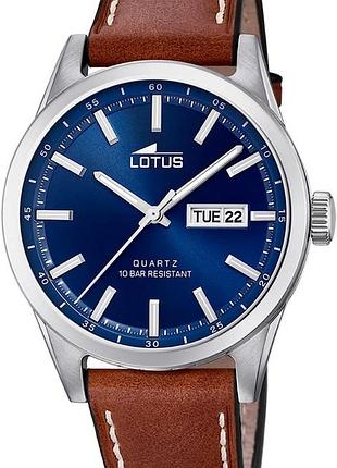 Мужские аналоговые кварцевые часы lotus с кожаным ремешком 18671 (сток)