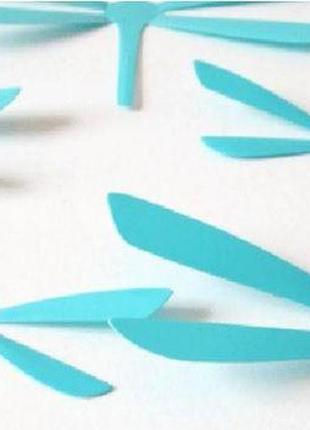 Стрекозы 3d на стену бирюзовые