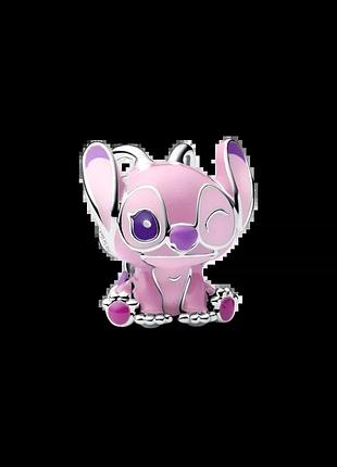 Серебряный шарм pandora «энджел» лило и стич серебряная бусина пандора angel stitch lilo 793739c01