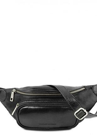 Напоясная кожаная сумка tl141797 tuscany leather (черный)
