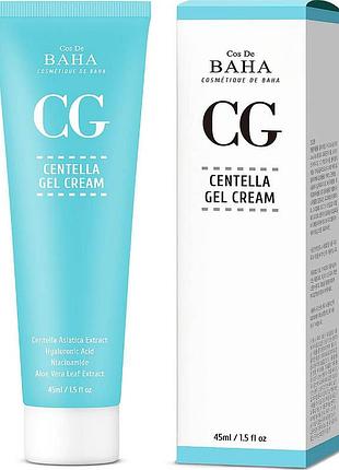 Восстанавливающий крем-гель с 81% центеллы cos de baha сg centella gel cream 45ml