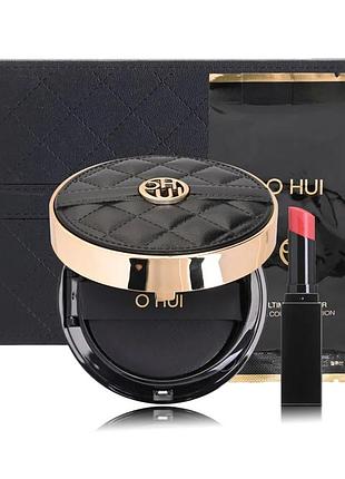 Кушон тройного воздействия на кожу в наборе o hui ultimate cover the couture cushion spf 30 pa++ 13g + 13g