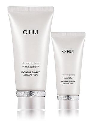 Осветляющая антивозрастная пенка с витамином в3 в наборе o hui extreme bright foam cleansing foam
