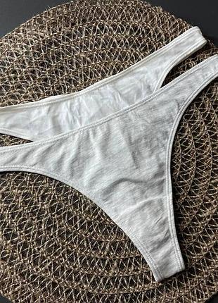 Арт.1104 трусики жіночі стринги 2шт котонові h&m.