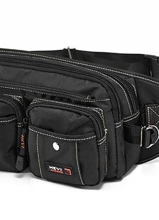 Сумка поясная mackros 1088 бананка влагостойкая цвет черный