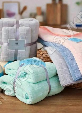 Набір рушників з мікрофібри,салатовий колір