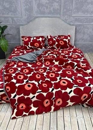 Постільна білизна плюш , євро