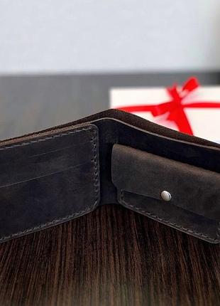 Кошелек из натуральной кожи с отделениями для карточек и монет с гравировкой/отличный подарок для мужчин и жен