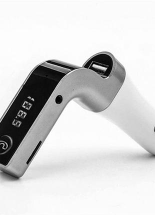 Модулятор fm mod g7 bluetooth, блютуз фм передавач для автомагнітоли, блютуз трансмітер. колір сірий