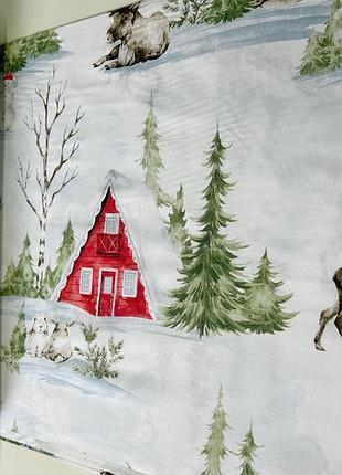 Новогодние пододеяльники из турецкого ранфорса - зимняя сказка, 100% хлопок