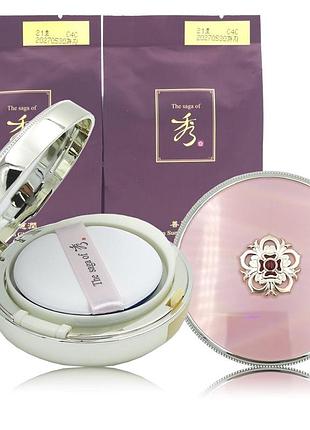 Кушон "квітуча легенда" the saga of xiu pink peony sunhyeyun ja dan sun glow cushion spf50+/pa+++