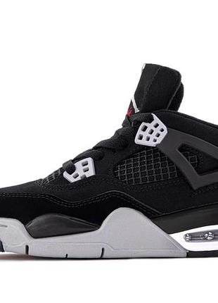 Круті кросівки nike air jordan 4 retro black