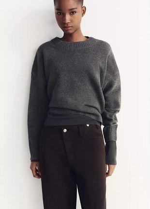 Сірий светр zara