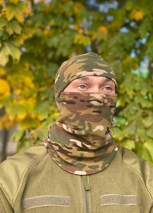 Флісова зимова балаклава (мультикам)