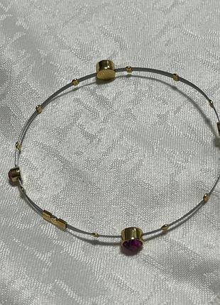 Браслет позолота и серебрение вставка фианит