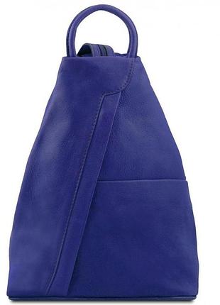 Кожаный рюкзак tuscany leather shanghai tl140963 (синий)