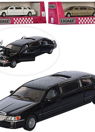 Автомодель металлическая “лимузин lincoln” kinsmart kt7001w золотой