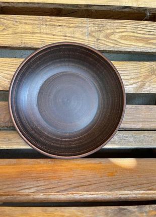 Салатник 0,6 л гладкий, червона глина, глиняний посуд, кераміка