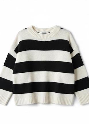 Світер полосатий чорно білий
