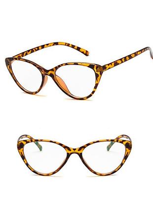 Іміджеві окуляри прозорі жіночі леопардовий (a9640)