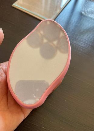 Депилятор кристалл ластик для удаления волос эпилятор розовый матовый, керамічне скло (оригінал)