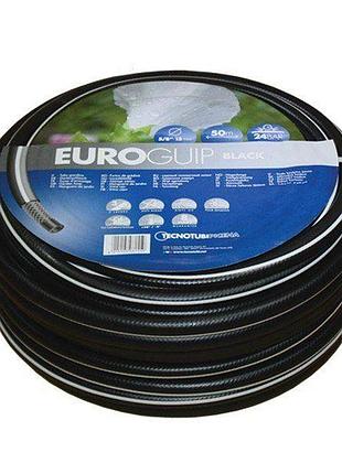 Шланг садовий tecnotubi euro guip black для поливу діаметр 3/4 дюйма, довжина 50 м (egb 3/4 50)
