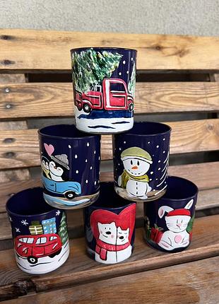 Стакан подсвечник декоративный, ручная работа