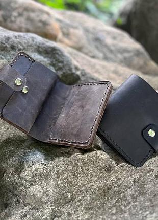 Кошелек из натуральной кожи с отделениями для карточек и монет с гравировкой/отличный подарок для мужчин и жен