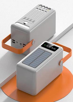 Универсальная мобильная батарея vhg solar spo-ym636 200000 mah с солнечной панелью, white