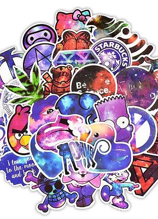 Наклейки стікери космос 20 шт на телефон, ноутбук, на стіну для декору. стікери для авто, наклейки для дітей