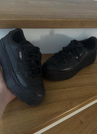 Жіночі кеди кросівки puma mayze stack wns black