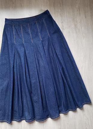 Спідниця albaray джинсова, довга в склади 14 р-ру.