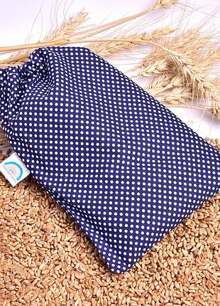 Подушка грелка с пшеницей 15x23 см ideia эко-продукт для согревания и релаксации синяя хлопок