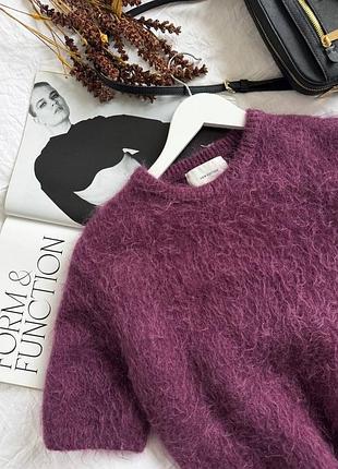 Пухнастий светрик з мохеру та вовни на короткий рукав h&m edition🤍