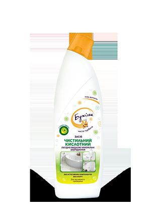 Засіб чистячий кислотний для сантехніки та унітазів з олією лимону бджілка 1л