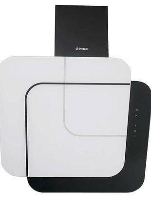 Вытяжка декоративная наклонная perfelli dns 6753 b 1100 wh/bl led strip