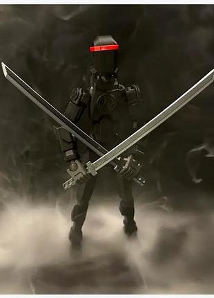 Шарнирная фигурка - позирующая игрушка робот украшение, идеальный подарок геймеру dummy 13 тёмный ниндзя