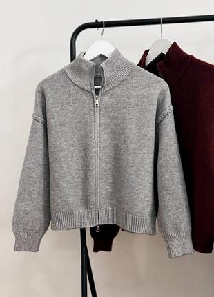 Якісний светр бомбер з подвійною блискавкою 😍