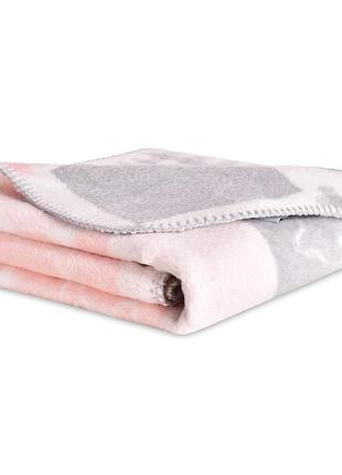 Плед детский 90х120 см хлопок papaella натуральный хлопок теплый нежный в кроватку коляску котенок