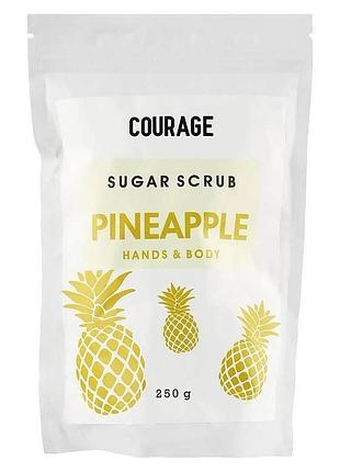 Цукровий скраб для рук courage pineapple 250 г