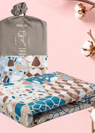 Пододеяльник 200х220 см ideia бязь хлопок натуральная ткань в упаковке абстракция