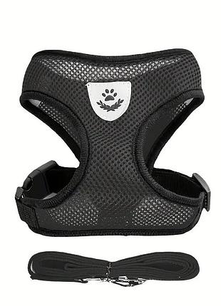 Шлейка с поводком для котов и маленьких собак, размер s