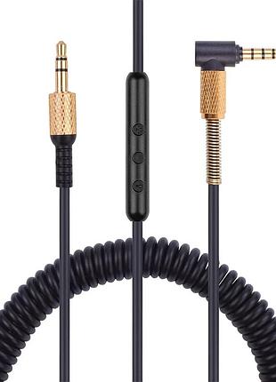 Кабель aux шнур для наушников marshall 2 ii 3 iii 4 iv 5 v mid anc monitor - black (с микрофоном)